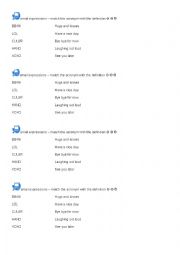 English Worksheet: Basic email and sms abbreviations