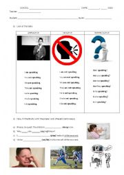 English Worksheet: Exercise Present Continuous