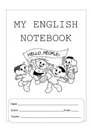 English Worksheet: Notebook Cover