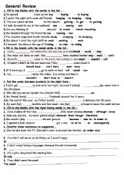 English Worksheet: General Review 