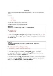 English Worksheet: Simple Past explanation & exercises