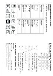 English Worksheet: Understanding and Giving Directions