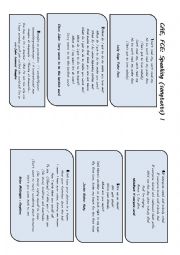 English Worksheet: CAE and FCE SPEAKING Preparation (songtext based) I  (Prompts or cheats included)