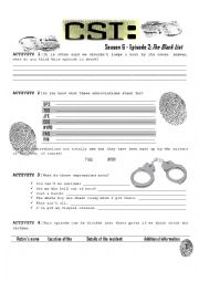 English Worksheet: The Black List