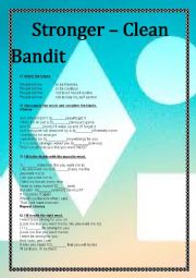 English Worksheet: Stronger Clean Bandit