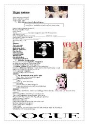 English Worksheet: Vogue Madonna