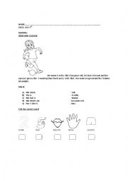English Worksheet: MId- term test (young learners) 2nd grade Kids