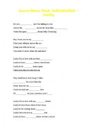 English Worksheet: lucky
