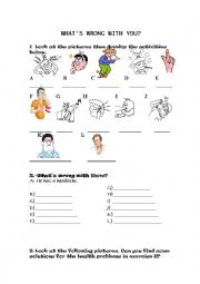 English Worksheet: health problems