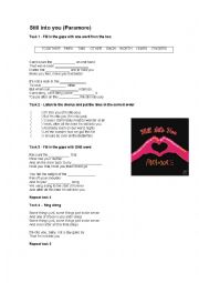 English Worksheet: Still into you by Paramore