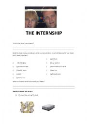 English Worksheet: The Internship