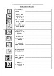 English Worksheet: diary of the wimpy kid 