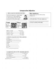 English Worksheet: Comparative Adjective