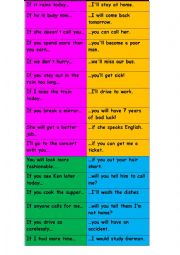 English Worksheet: First and second conditional