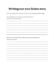 English Worksheet: Exploring plot in stories