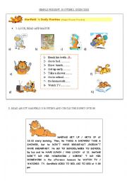 English Worksheet: SIMPLE PRESENT -ROUTINES