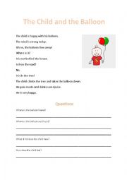 Asking and answering questions and comprehension exercise