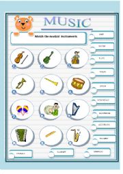 English Worksheet: MUSIC