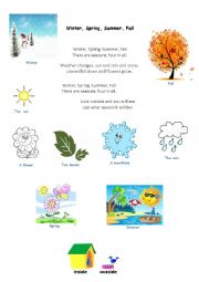 English Worksheet: Winter, spring, summer, fall