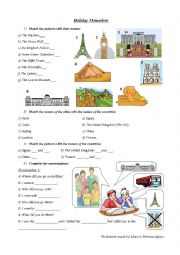 English Worksheet: Holiday Memories