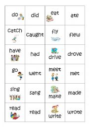 English Worksheet: Irregular Verbs Memory