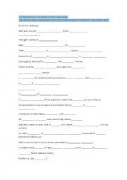 English Worksheet: How to make a first aid kit