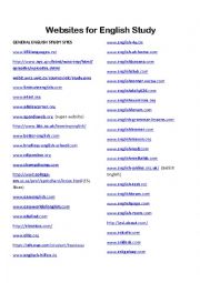 UPDATED! Websites for English Study--now 6 pages