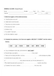 English Worksheet: Simple Prsent activity