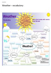 English Worksheet: Weather - vocabulary