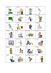 English Worksheet: jobcards