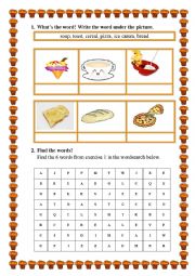 English Worksheet: Food: breakfast, lunch, dinner