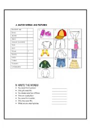 English Worksheet: Clothes