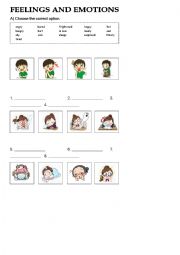 English Worksheet: Feelings and emotions