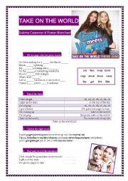 English Worksheet: Song: Take on the world - Sabrina Carpenter & Rowan Blanchard