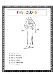 English Worksheet: THE COLORS