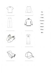 Clothes worksheet