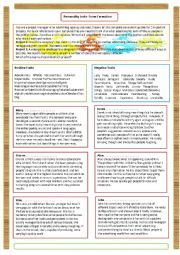 Adjectives of personality: Team Building