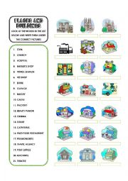 English Worksheet: Places & Buildings