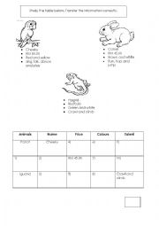 English Worksheet: Pets World - information Transfer