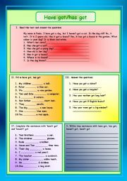 English Worksheet: Have got