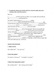 English Worksheet: Language Excercises