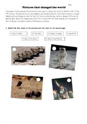 English Worksheet: Reading Comprehension: Pictures that changed the world