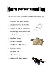 English Worksheet: Harry Potter Timeline