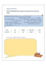 English Worksheet: READING PASSAGE