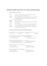 Goods and Services in my Community