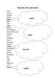 English Worksheet: Feelings and emotions