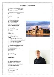 English Worksheet: Budapest by George Ezra