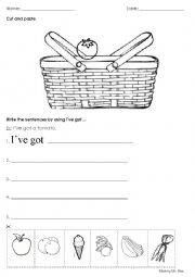 English Worksheet: I HAVE GOT / FOOD