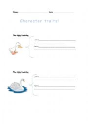 English Worksheet: The Ugly ducklings feelings