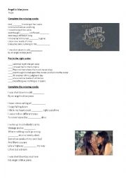 English Worksheet: Angel in blue jeans